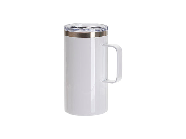 Craft Express 4 Pack 20oz Stainless Steel Mug with Handle and Slide Lids - Craft Express Canada