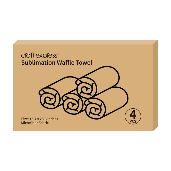 Craft Express 4 Pack Sublimation Waffle Kitchen Towels - Craft Express Canada