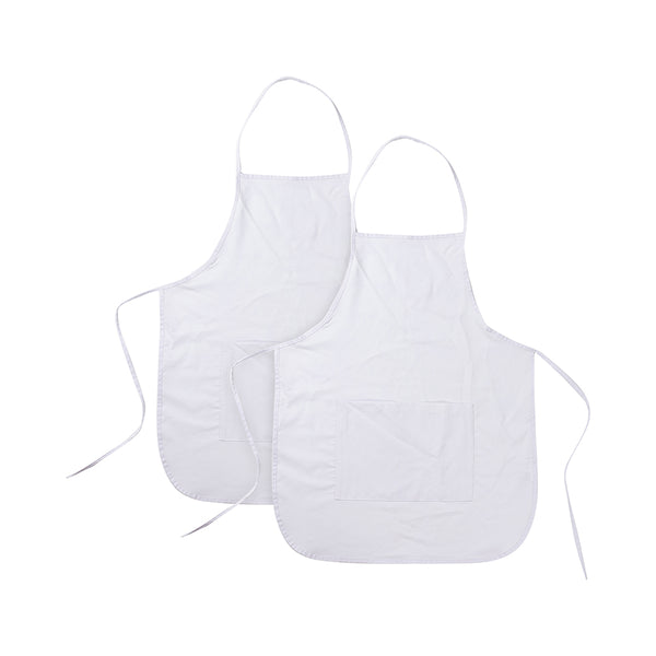 Craft Express 2 Pack White Sublimation Childrens Aprons with Pockets - Craft Express Canada