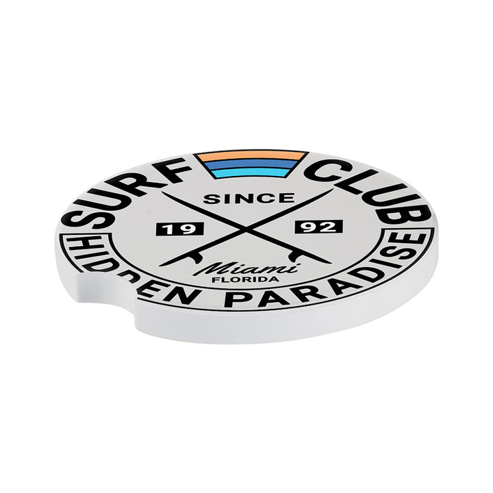 Craft Express 4 Pack of White Ceramic Car Coasters - Craft Express Canada