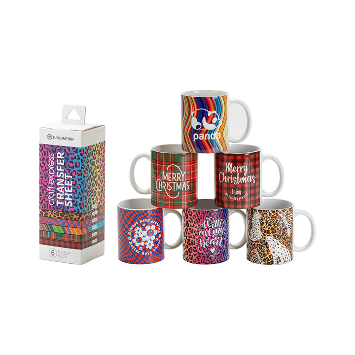 6-Pack 15oz White Sublimation Mugs