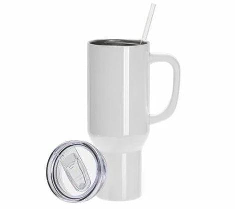 Craft Express 40oz/1200ml White Stainless Steel Travel Tumbler - Craft Express Canada